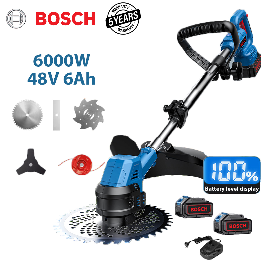 Model podstawowy: moc 6000 W (z baterią litową 48 V 6 Ah*2+ostrzem ze stopu*1+ostrzem trójkątnym*1+ostrzem prostym*1+linką do cięcia ze stopu*1+ostrzem zapobiegającym splątaniu*1+szybką ładowarką*1)